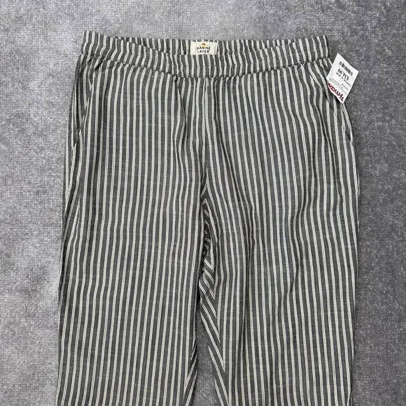 Marine Layer Pants Women Medium Black White Stripe Tencel Pull On Relaxed Casual - Picture 2 of 12